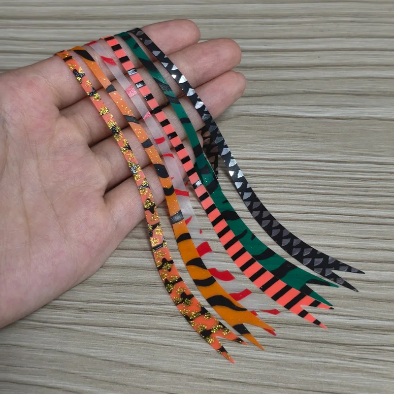 OBSESSION HK061‑SKIRT 3pcs Silicone Skirt Ties Rubber Skirt Nick Tie DIY Jig Lure Replacement Silicone Tabs Fishing Accessories view 3