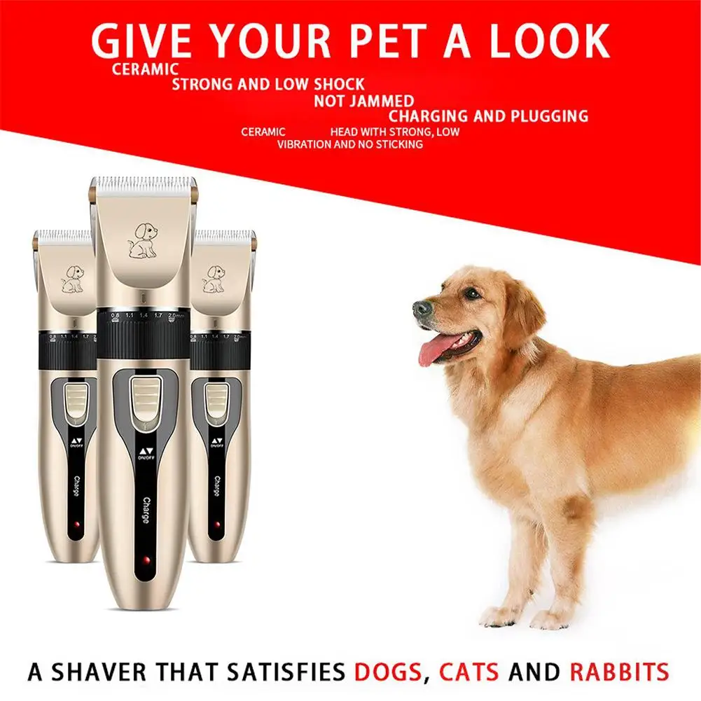 USB Rechargeable Pet Hair Clipper Kit, Low-Noise wireless Dog & Cat Grooming Trimmer with Adjustable 4 Length Guide Combs,Home - view 5