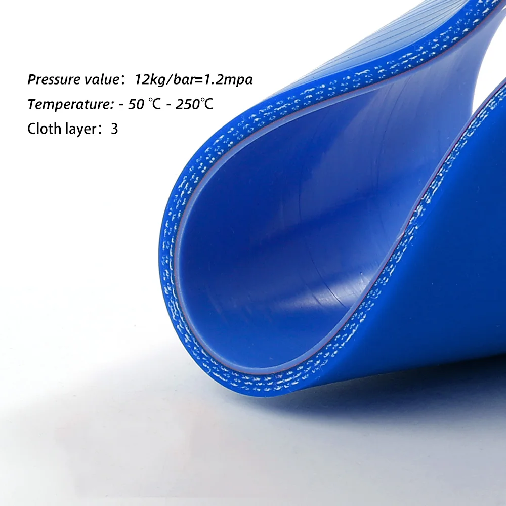 Silikonschlauch, gerader Anschluss, Auto-Ladeluftkühler, Turbo-Ansaugrohrkupplung, blau, Länge 76 mm, mehrere Größen