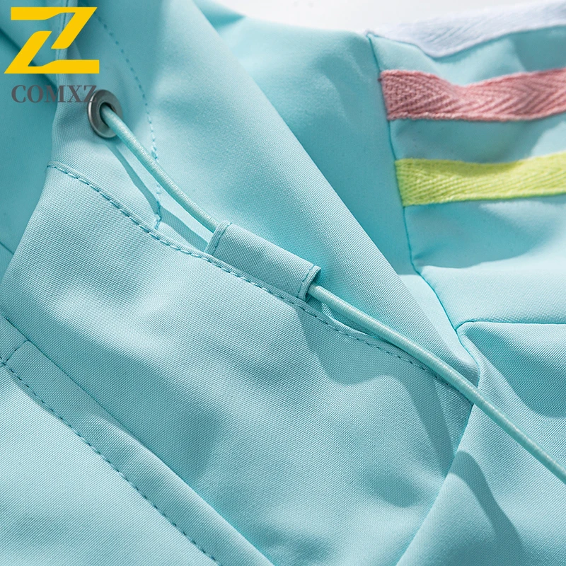 Autumn 2025 New Jacket Men's Youth Trendy Loose Waterproof Hooded Coat Male Casual Outdoor Sports Bike Long Sleeve Windbreaker