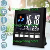 Multifunction Digital Colorful LCD Screen Weather Station Alarm Clock Thermometer Hygrometer Temperature Humidity Tester Clock