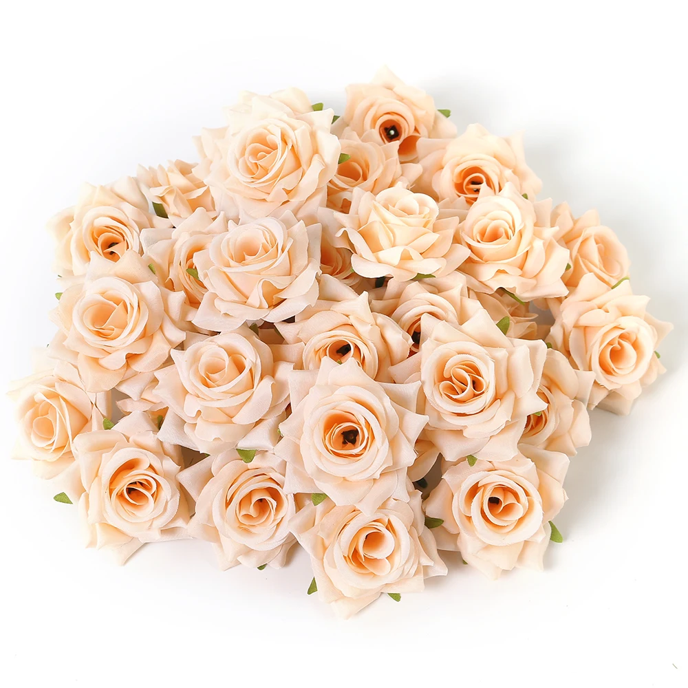 5/10Pcs Rose Künstliche Blumen 6CM Gefälschte Blume Für Wohnkultur Hochzeit Ehe Dekorationen Ornamente Handwerk Girlande zubehör – Detail 10
