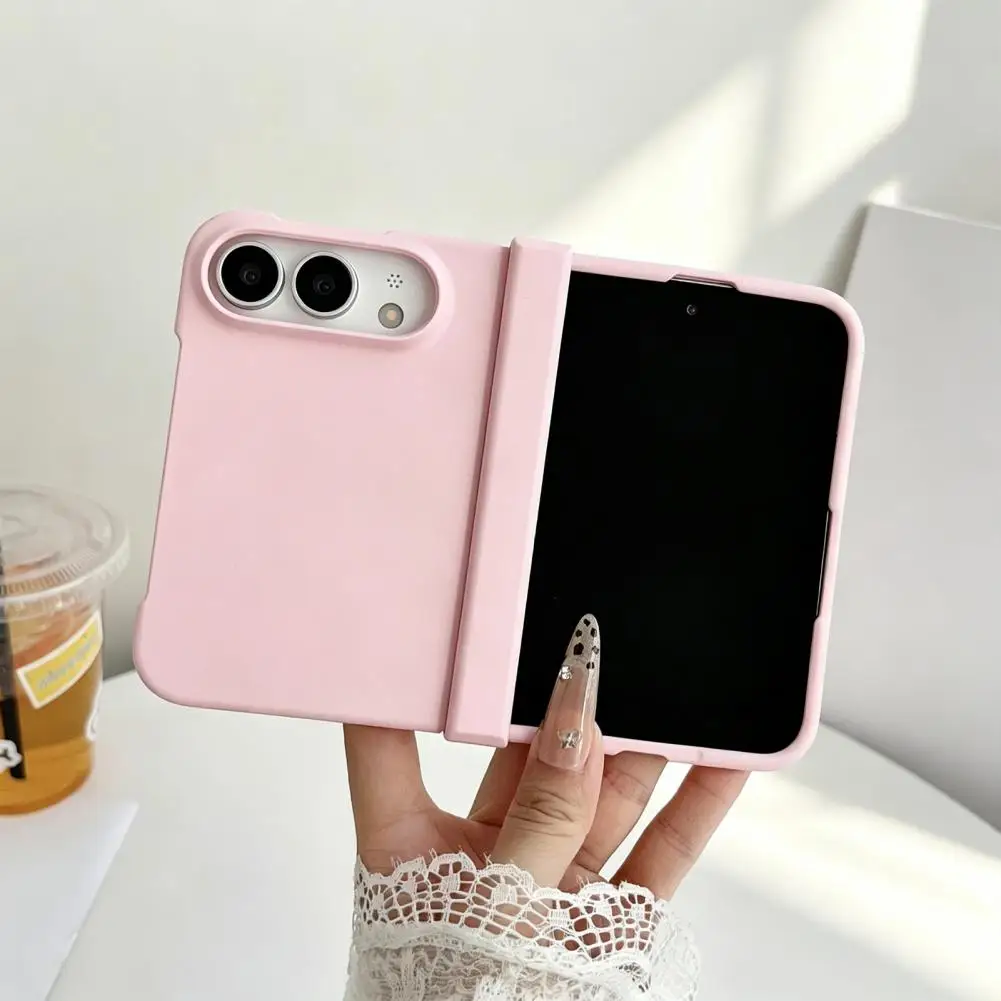 Slim Protective Case for Foldable Phone Solid Color Case for Iphone 18 Fold Full-hinge Protective Cover Slim for Foldable