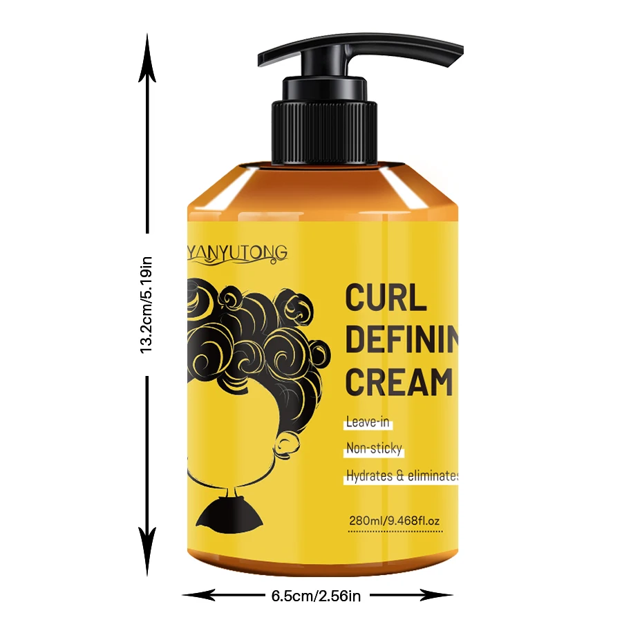 280ml Lockenstyling-Creme, Feuchtigkeitsspendende und Glättende Formel, Verbessert die Elastizität und den Glanz von Locken, Leicht zu Fixieren – Detail 1