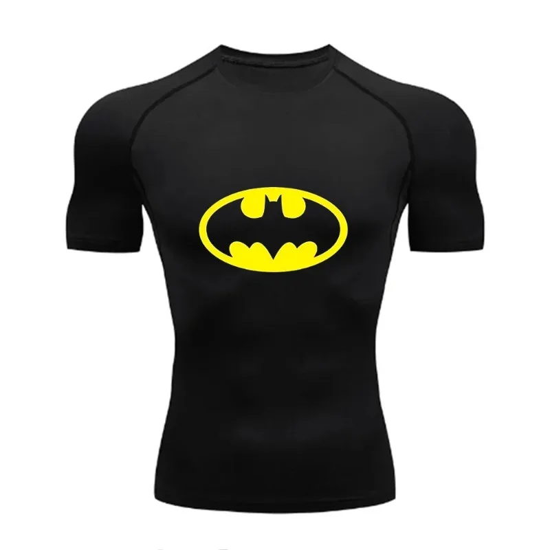 

Летняя мужская компрессионная спортивная футболка с коротким рукавом, быстросохнущая, для фитнеса и тренировок, эластичная, дышащая, облегающая.