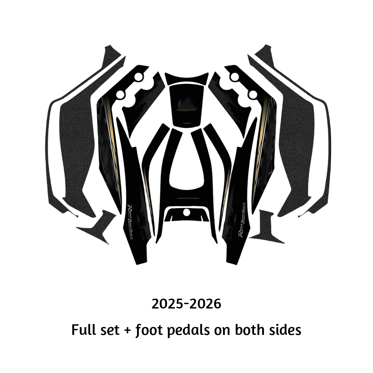 Anti Slip Fuel Tank Sticker Body Scratch Resistant Armor Creative Sticker Modified Accessories For YAMAHA NMAX155 2022-2026