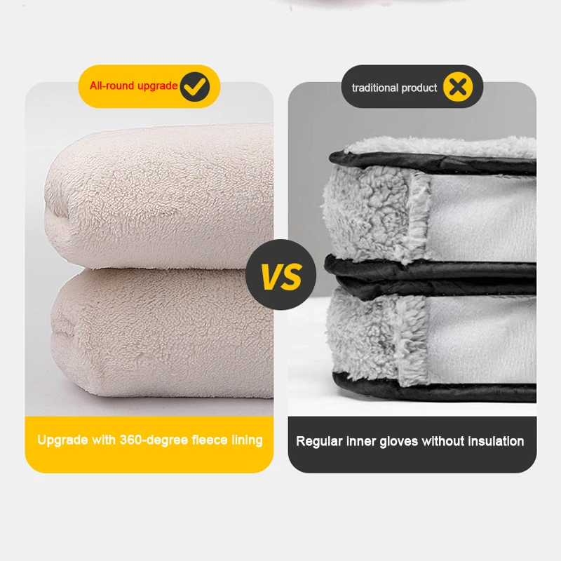 겨울 보온 강화 장갑 오토바이 핸들바 방한 방수 장비 자전거 손 보호