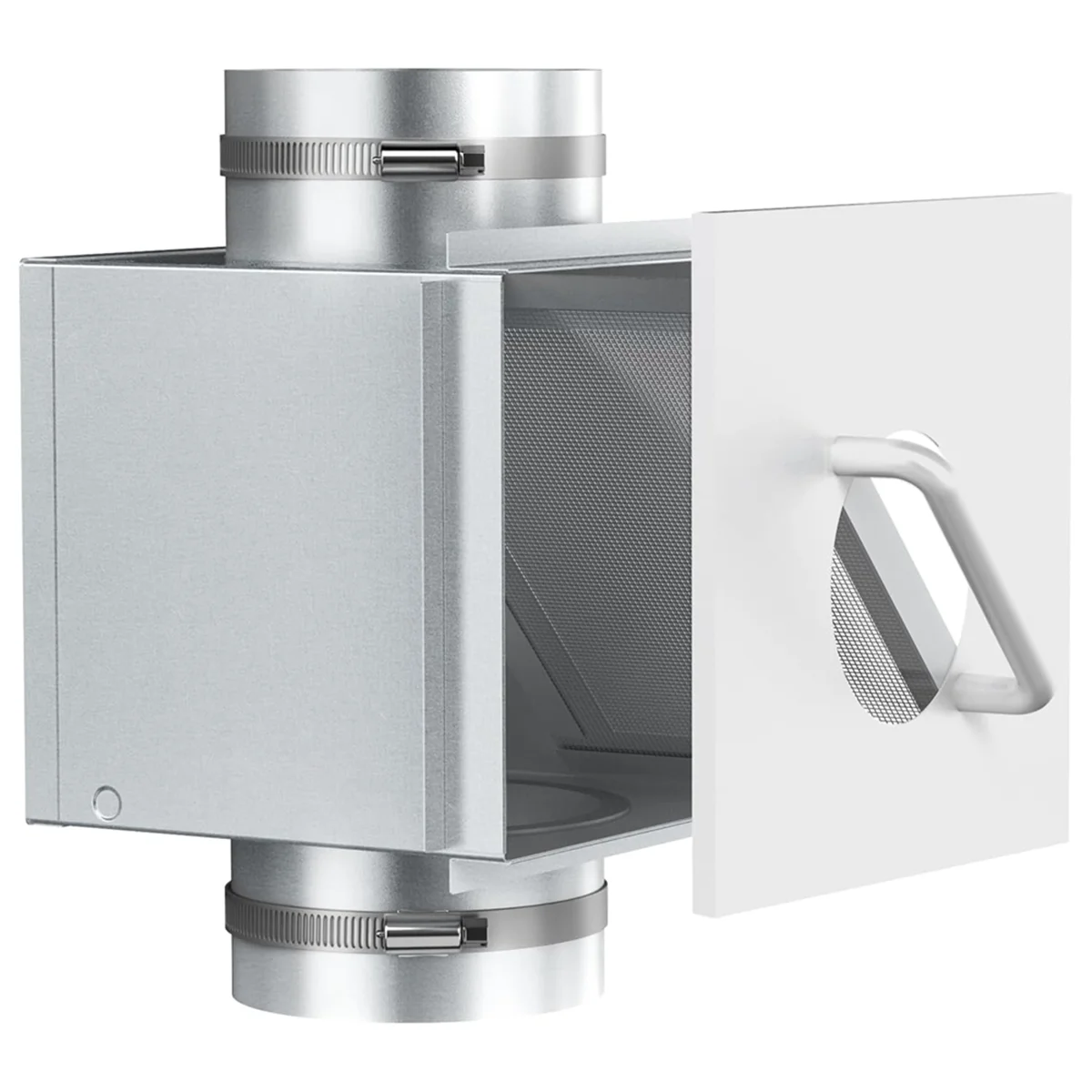 ABJZ Metalen Droger Lint Trap, Binnendroger Vent met Lint Catcher, Past in 2x4 Muurframe/van de Muur, Lade Mesh Filter