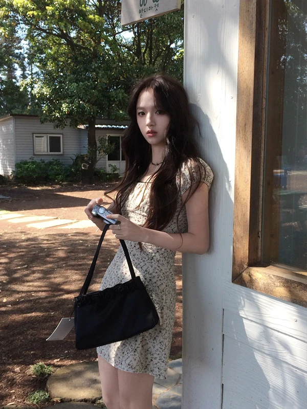 الصيف الأزهار طباعة الدكتور المرأة ساحة طوق التخسيس الخصر تصميم الورك تغطي ألف خط ort تنورة الكورية Sle