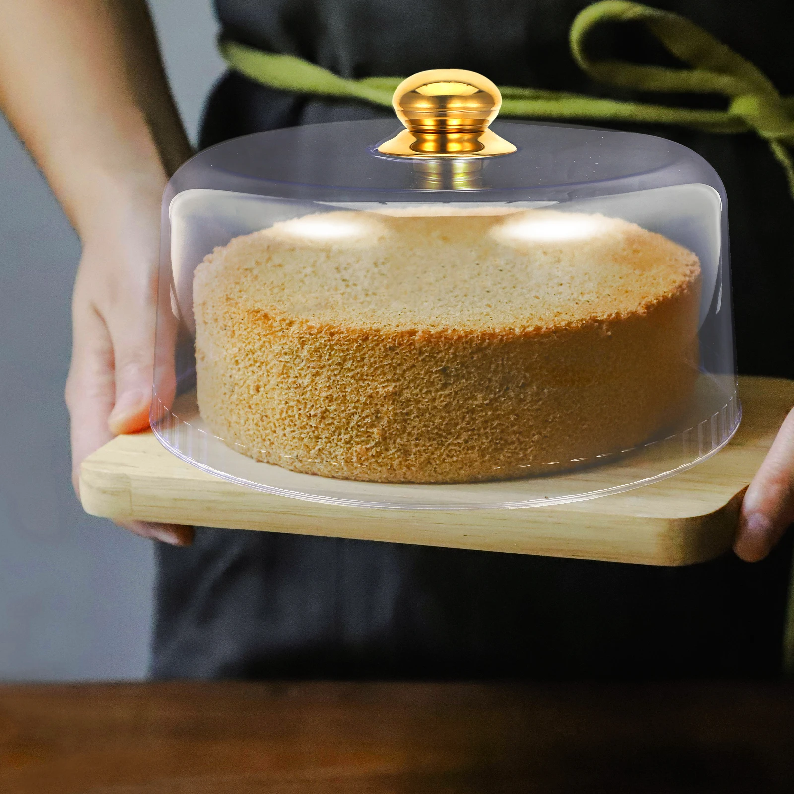 

Transparent Food Lids Clear Cake Dome Acrylic Cover Snack Tray Protective Covers Round Dish Plate Reusable Food Protector