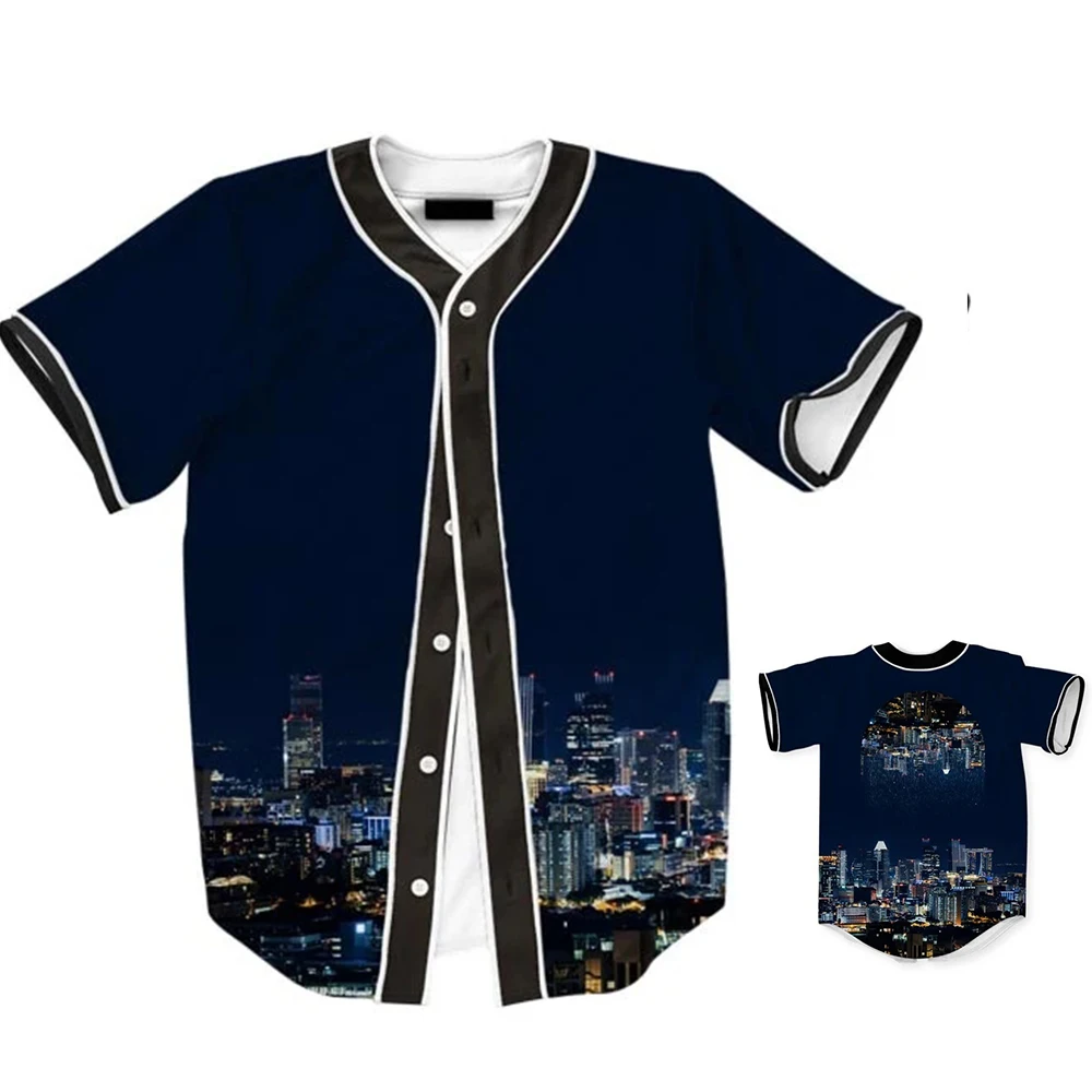 Camisa de manga corta de béisbol transpirable, camisa fresca de secado rápido, estilo de diseñador, moda de verano, MB27