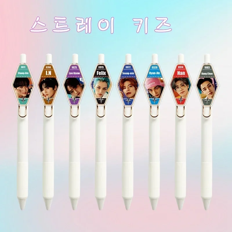 

Felix Bang Chan Hwang Hyun Jin Chang-Bin Popular Korean Male Idol Style Peripheral Gel Pen Aesthetic Stationery Art Supplies