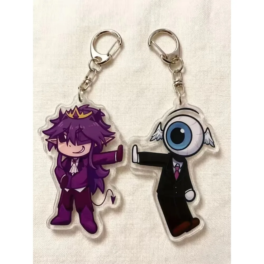 Unstable Universe Tax Duo Matching Acrylic Keychains Wemmbu & Eggchan Best Friend Matching Keyring SMP Gamer Fans Collection