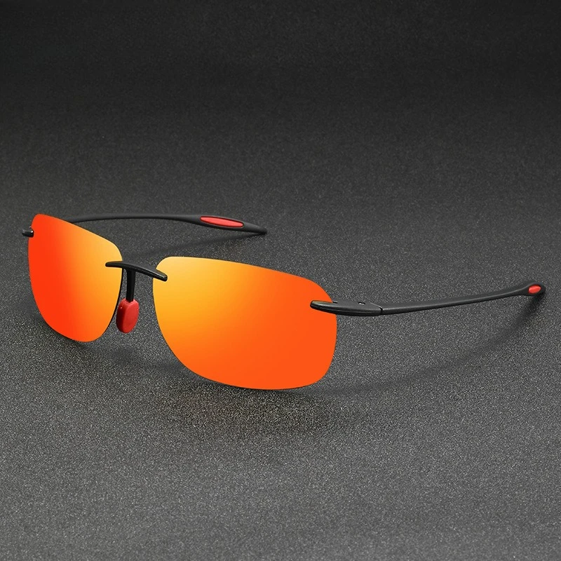 

Unisex TR Rimless Polarized Sunglasses Fashion Sports UV Protection Eyewear Lightweight Glasses for Outdoor Casual Driving Use