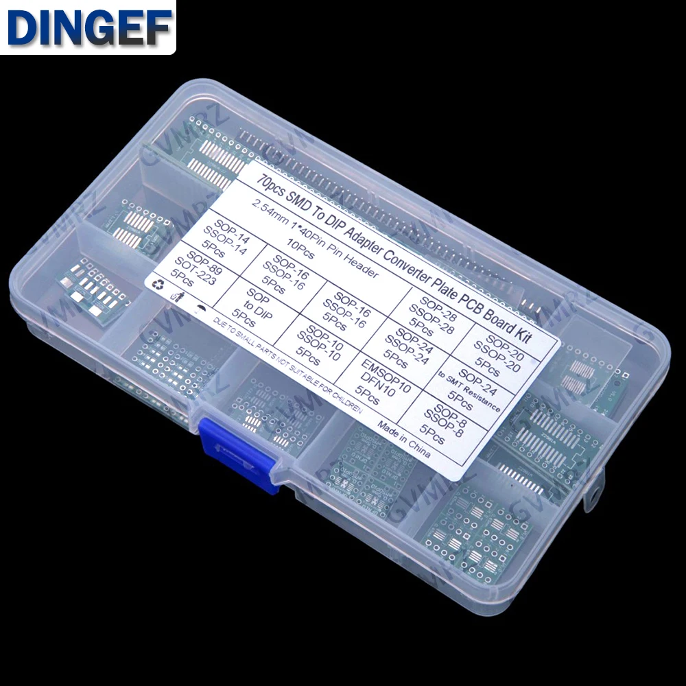 70PCS SMD to DIP Adapter Converter Plate PCB Board kit SOP14 SOP28 SOP10 SOP8 SOP28 SOP20 SOP SOP16 SOP24