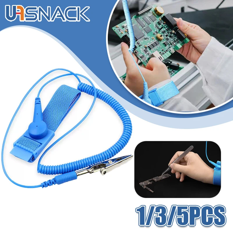 

Anti Static Bracelet Electrostatic Corded/Wireless ESD Wristband Wrist Strap Discharge Cables for Electronics Repair Work Tools