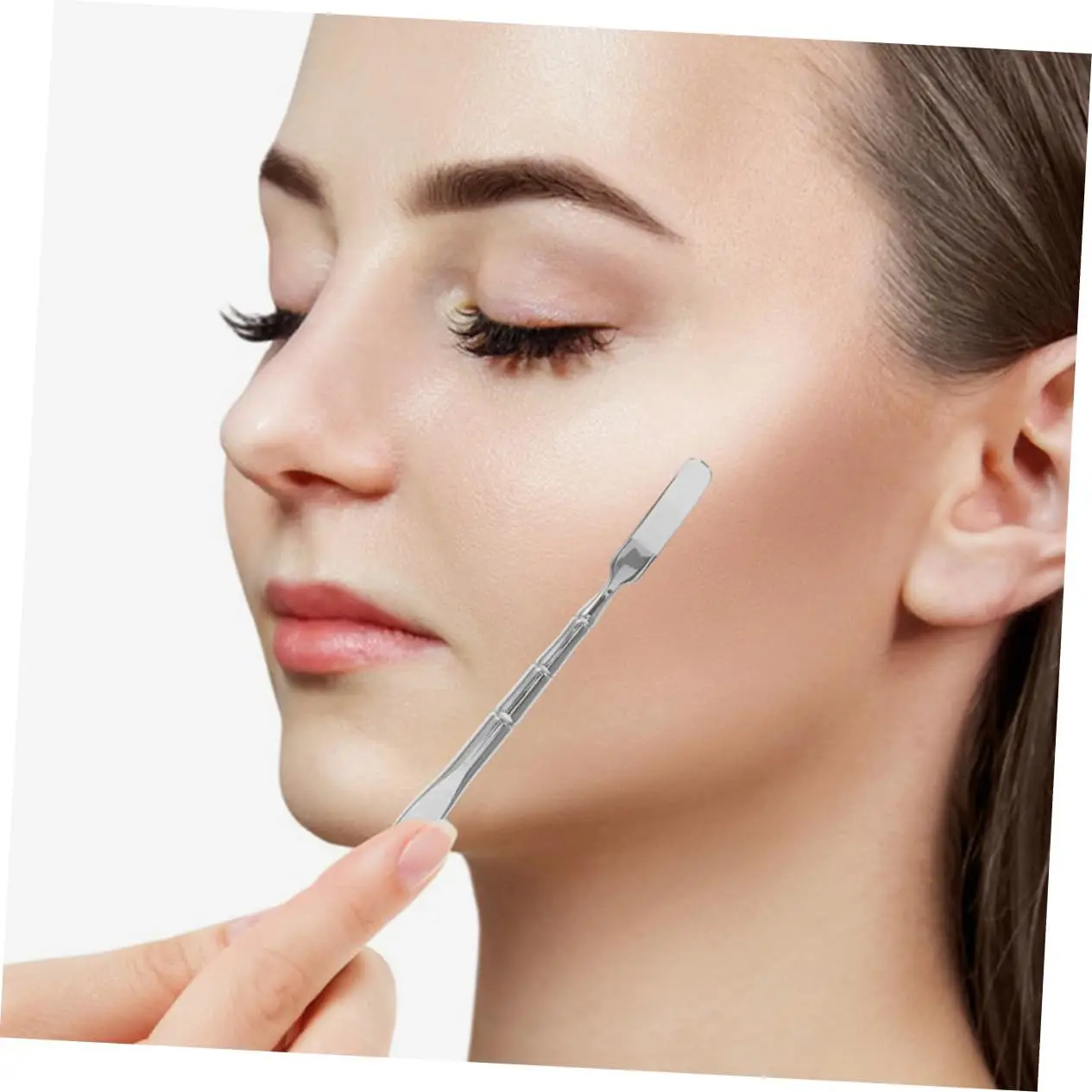Strumento per la rimozione di punti neri in acciaio inossidabile Raschietto per punti neri per naso Bastoncini per rimozione testa nera a doppia testa Strumento portatile per la cura della pelle