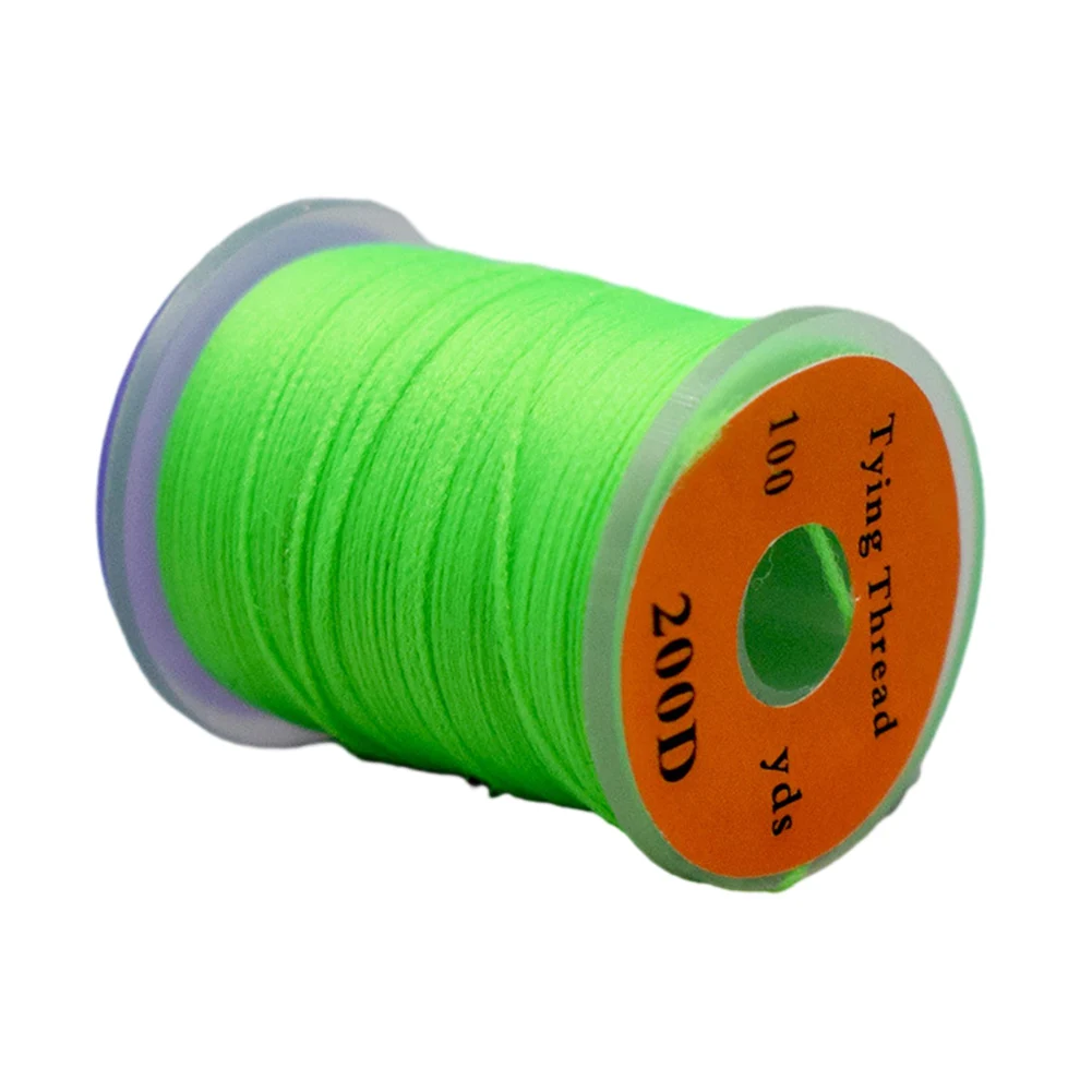 Druable Practical Brand New Fly Tying Thread 200D Tying Material 100 Yards Long Fluorescent For Standard Spools