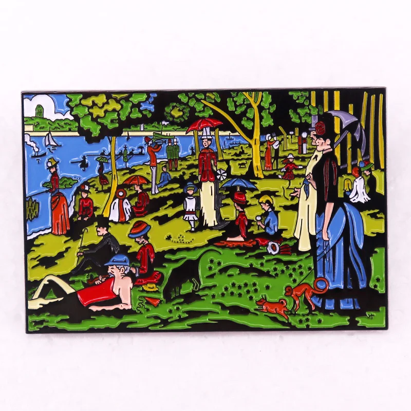 

A Sunday Afternoon on the Island of La Grande Jatte Enamel Pin painting art brooch metal badge jewelry