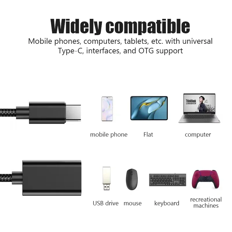 New OTG Cable TYPE-C To USB Female Adapter Cable For Macbook Huawei P50 Xiaomi Realme POCO  USB Adapter Cable Type C Cable