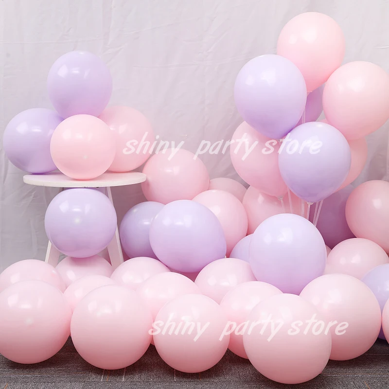 

Double Layer Thick Latex Round Balloons, Happy Birthday, Wedding Arch Decor, Purple, Pink, Blue, Green, White Balloon 20Pcs