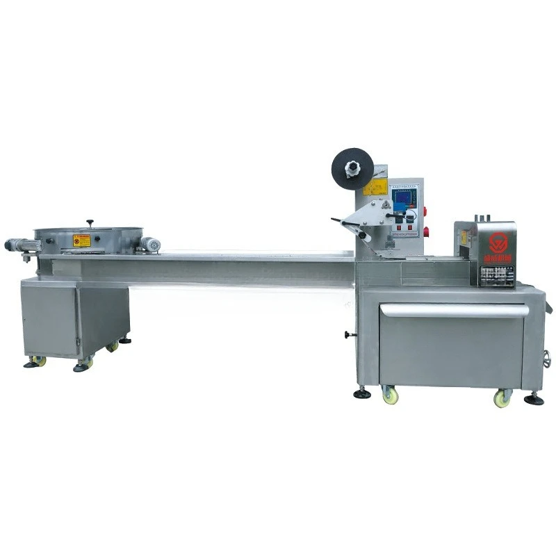 

Pear paste candy lollipop sugar tray high speed pillow packaging machine candy hard candy packaging machine