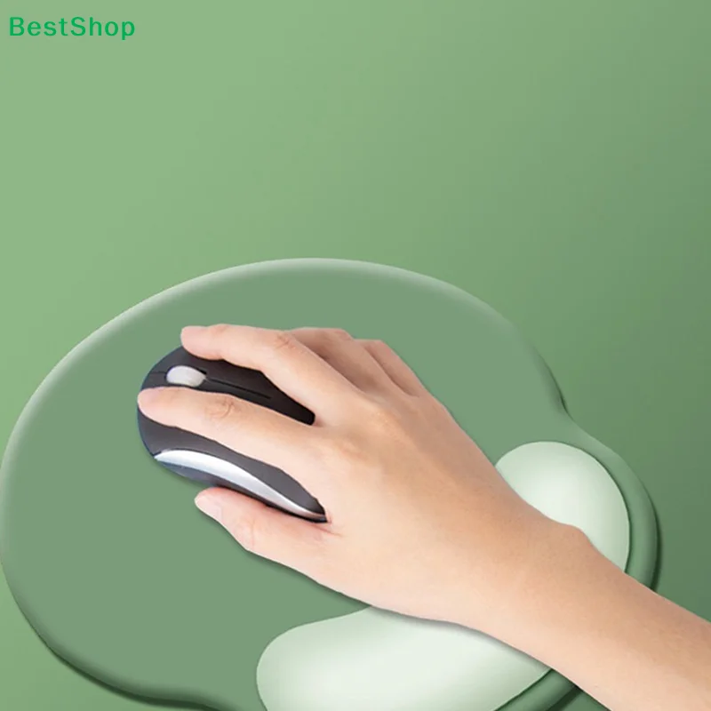 LErgonomic Wrist Rest Mouse Pad, Solid Color Memory Foam Mouse Mat with Wrist Support for Office & Home Computer Use