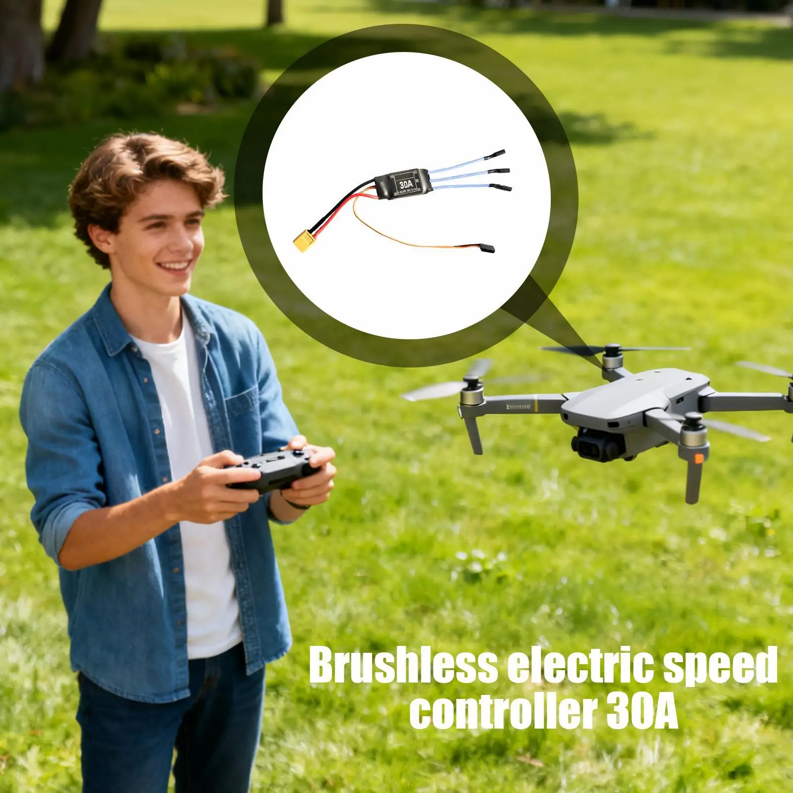 Motor Controller Brushless 30A Motor Supplies Multi-Axis Airplane Speed Controller for Drone Quadcopter Airplanes Helicopter