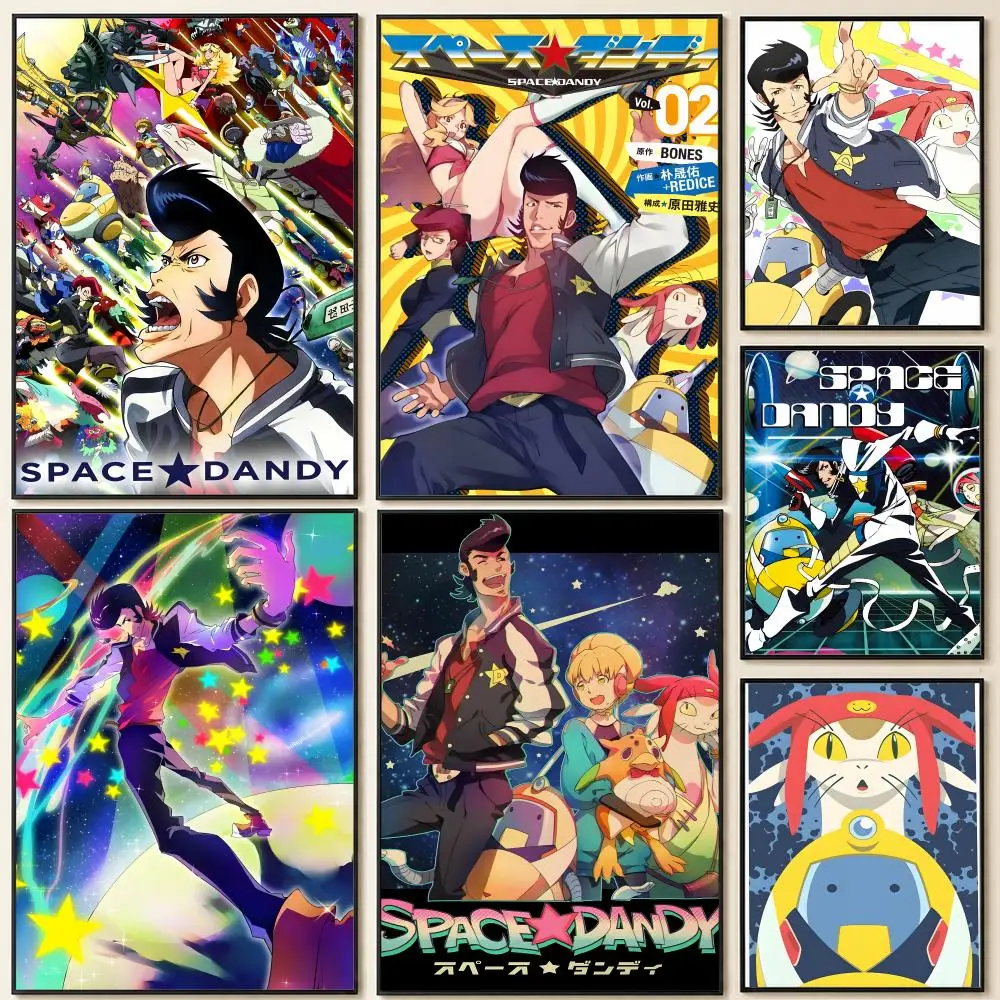 anime S-Space D-Dandy Poster HD Self Adhesive Wall Poster Waterproof Removable No Fade for Bedroom Living Room Decor