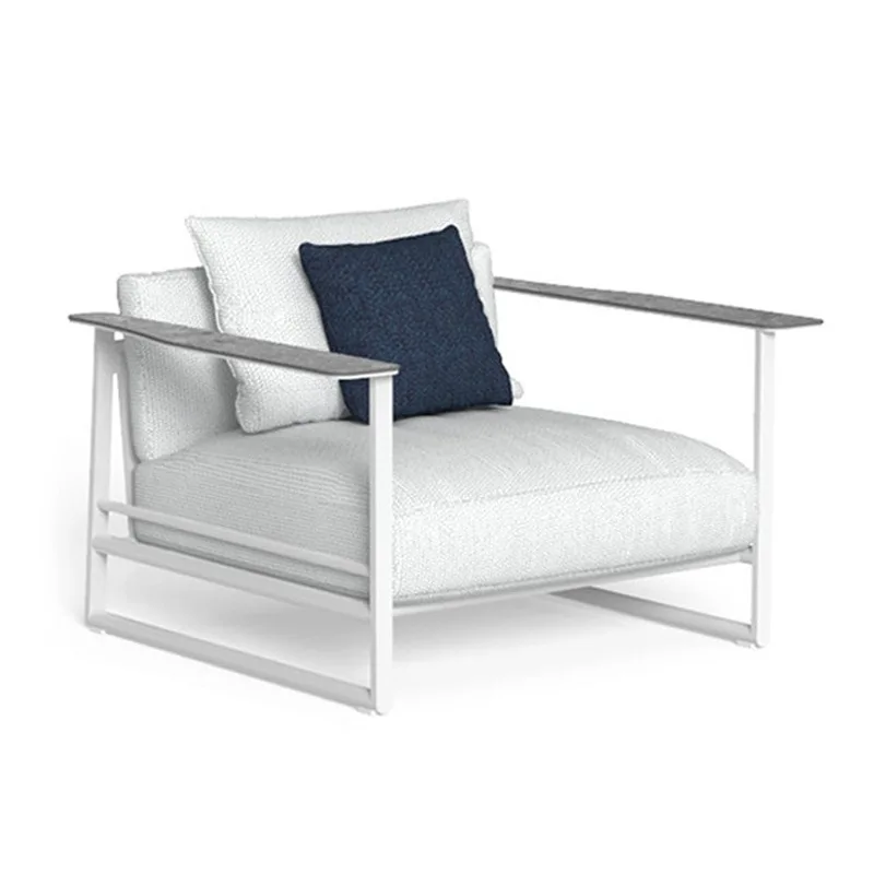 Outdoor sofa courtyard terrace hotel waterproof and sun protection outdoor real estate leisure area aluminum alloy furniture com