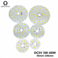 5PCS DC5V SMD5730 Lamp Light Board 3W 5W 7W 9W 12W 24W 36W 40W 50W 60W Brightness LED PCB For LED Bulbs Downlight