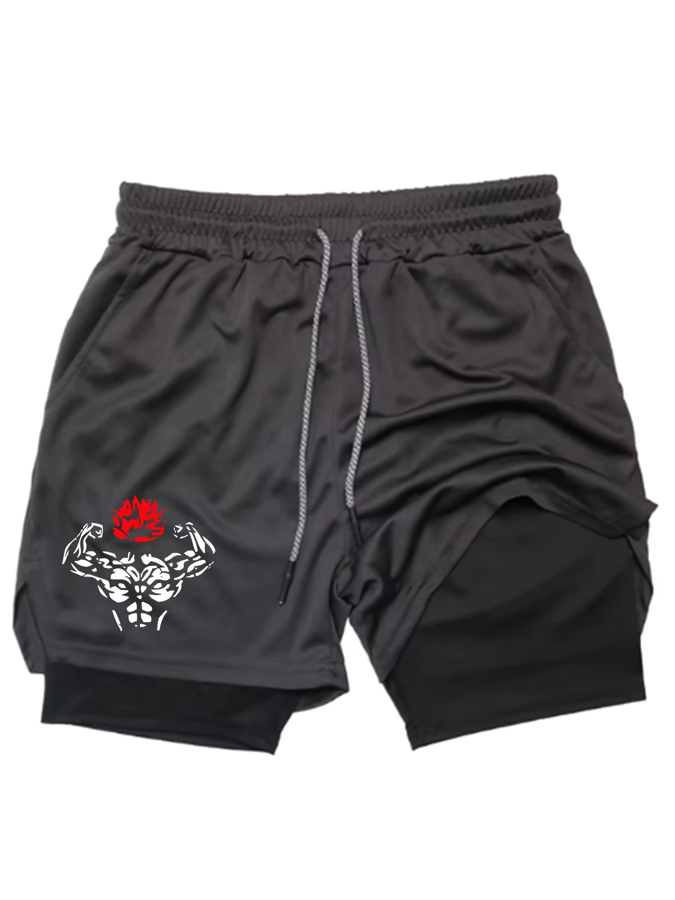 

Summer Shorts for Men 2 in 1 Athletic Gym Workout Running Performance Shorts Print with Phone Pocket Quick Dry Breathabl