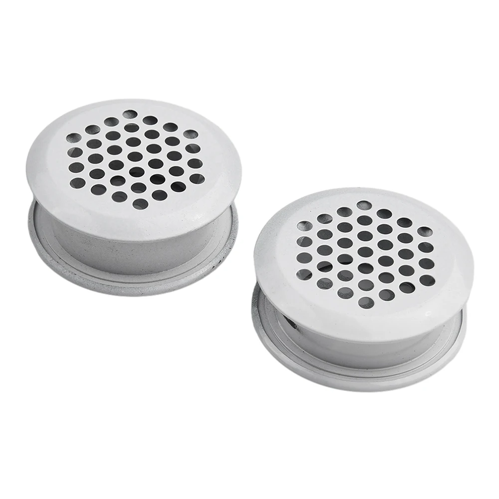 2pcs Air Vent Grille Air Outlet Fresh System Air Vent Grille Cabinet Stainless Steel Exterior Home Office Air Vent