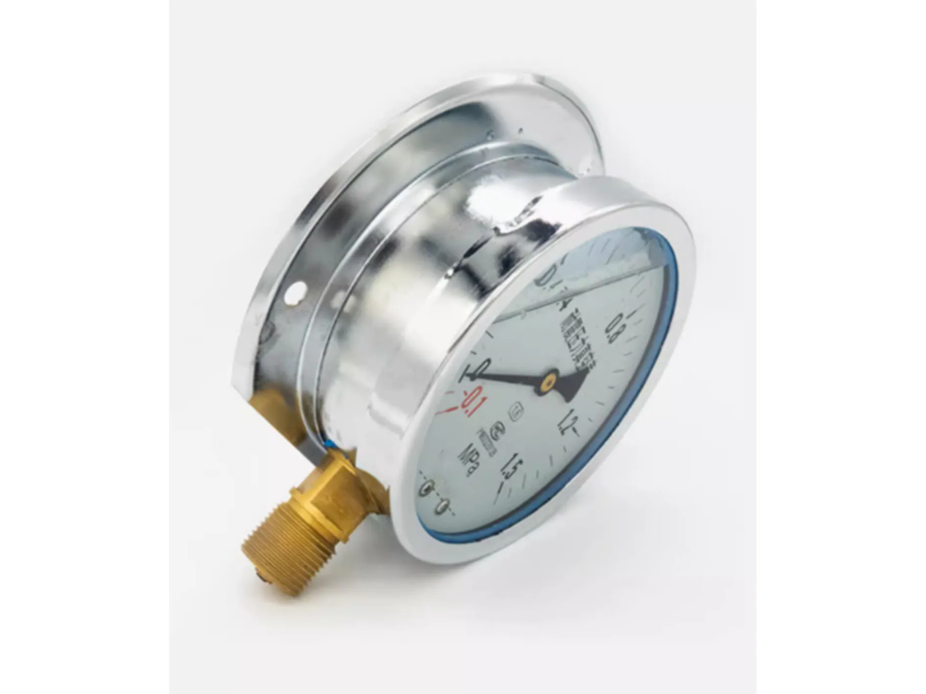 YN100T 1MPA 20 * 1.5 marine anti-seismic pressure gauge with edge with ring manometer
