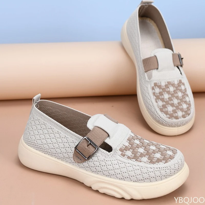 جديد الصيف جوفاء تنفس شبكة السيدات أحذية الأدبية الرجعية شقة المرأة الصنادل الأحذية الراحة موضة باوتو أحذية نسائية