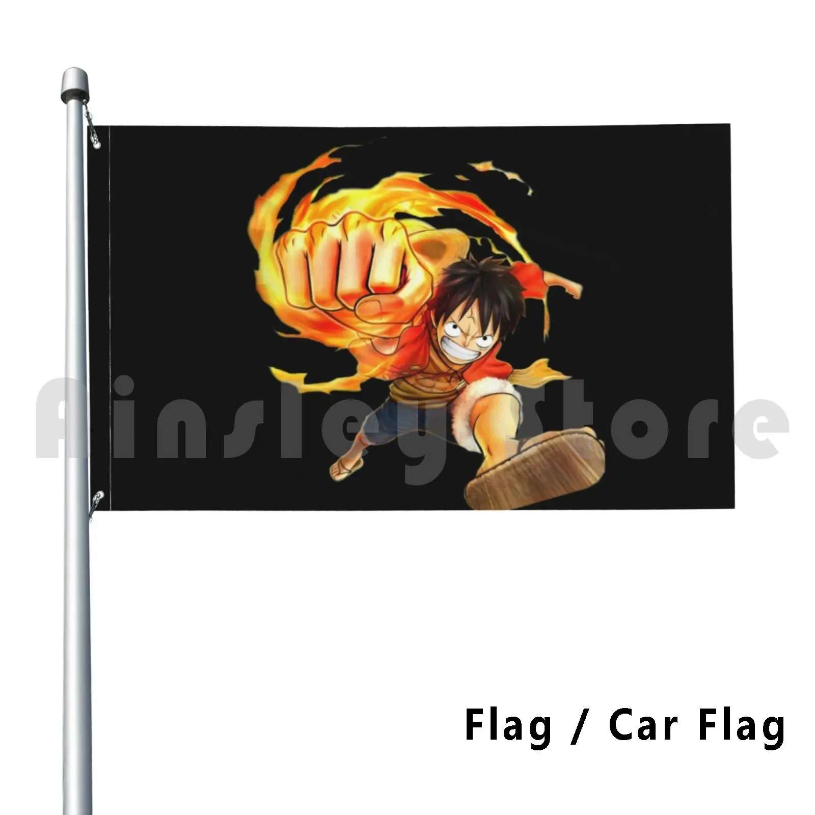 Angry Luffy Shirt Outdoor Decor Flag Car Flag Luffy Anime Zoro Manga Nami Usopp Chopper Pirates