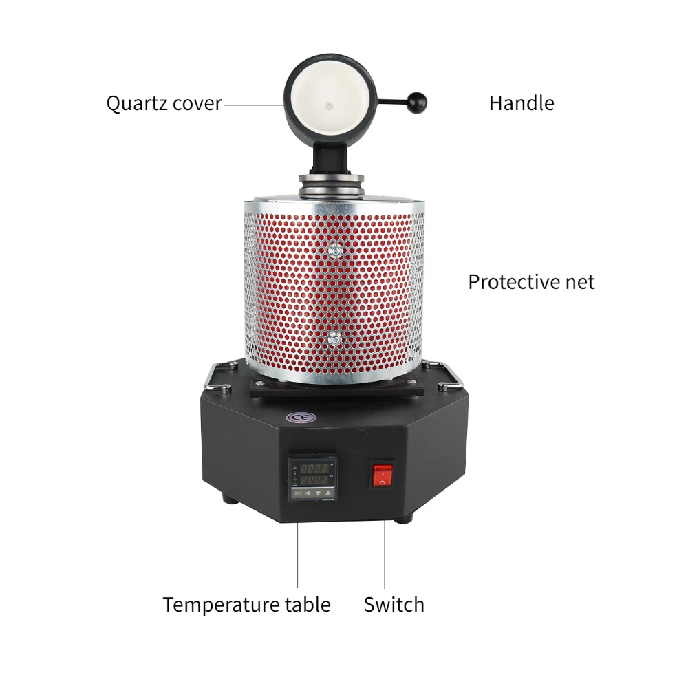 PHYHOO – four de fusion numérique en métal, avec maille, pour le chauffage, la coulée, le raffinage des métaux, l'or et l'argent, outil de moulage de bijoux