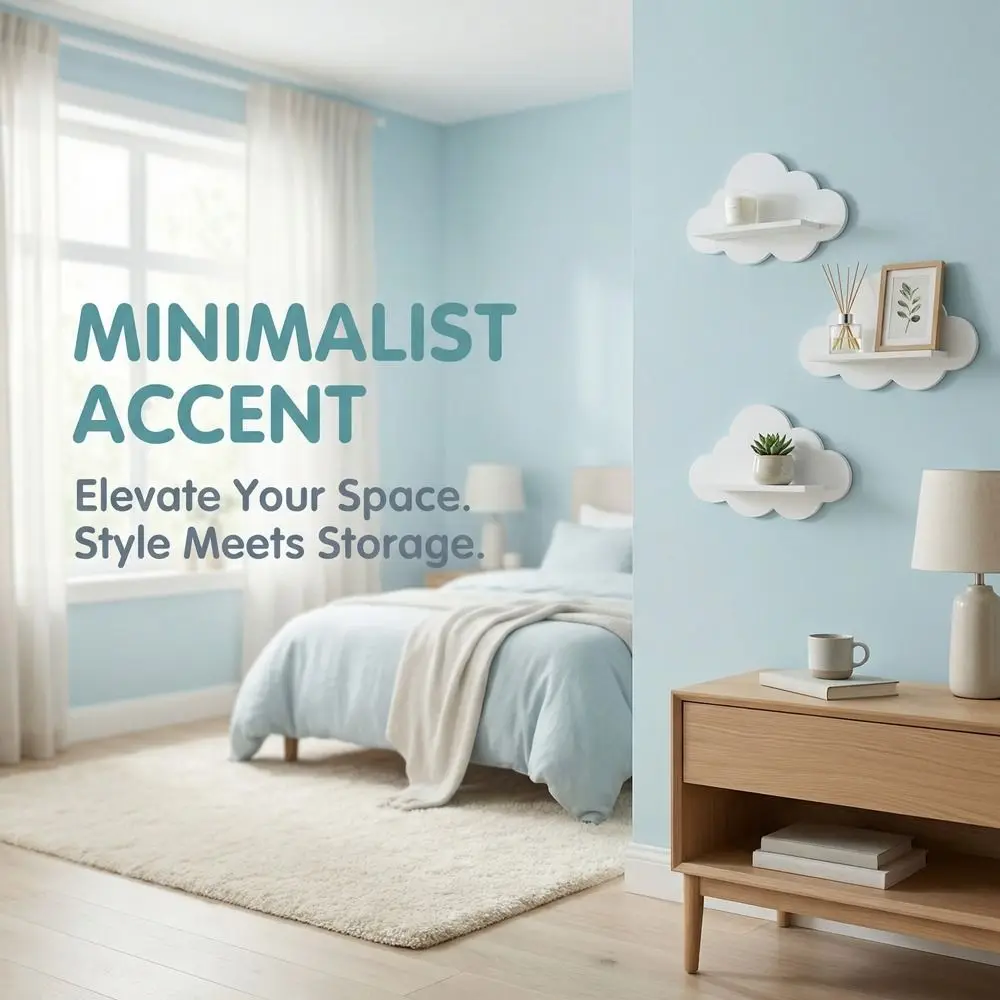 Multi-functional Wooden Wall Storage Rack Durable Stable Floating Shelf Minimalist Wall Shelf Display