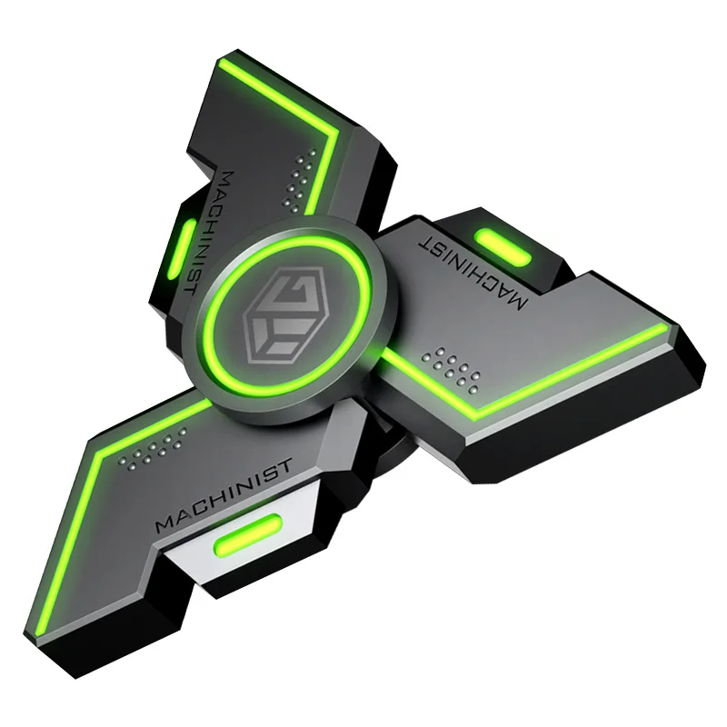 Fidget Spinner en alliage métallique pour garçon, technologie noire intelligente, gyroscope Shoous, institut souligné à la main, jouet pour garçon, nouvelle technologie