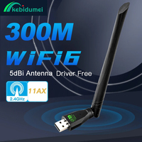 Kebidumei WIFI 6 USB Adapter AX286 Network Card Dongle 2.4GHz 802.11AX Antenna Signal Reception For Laptop Win 10 11 Driver Free