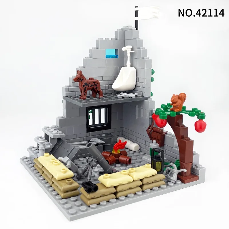 소년들의 거리 싸움 42114 어린이들이 작은 블록 장난감 조립 키트를 조립하여 건물의 바닥 부품을 조립하는 장난감