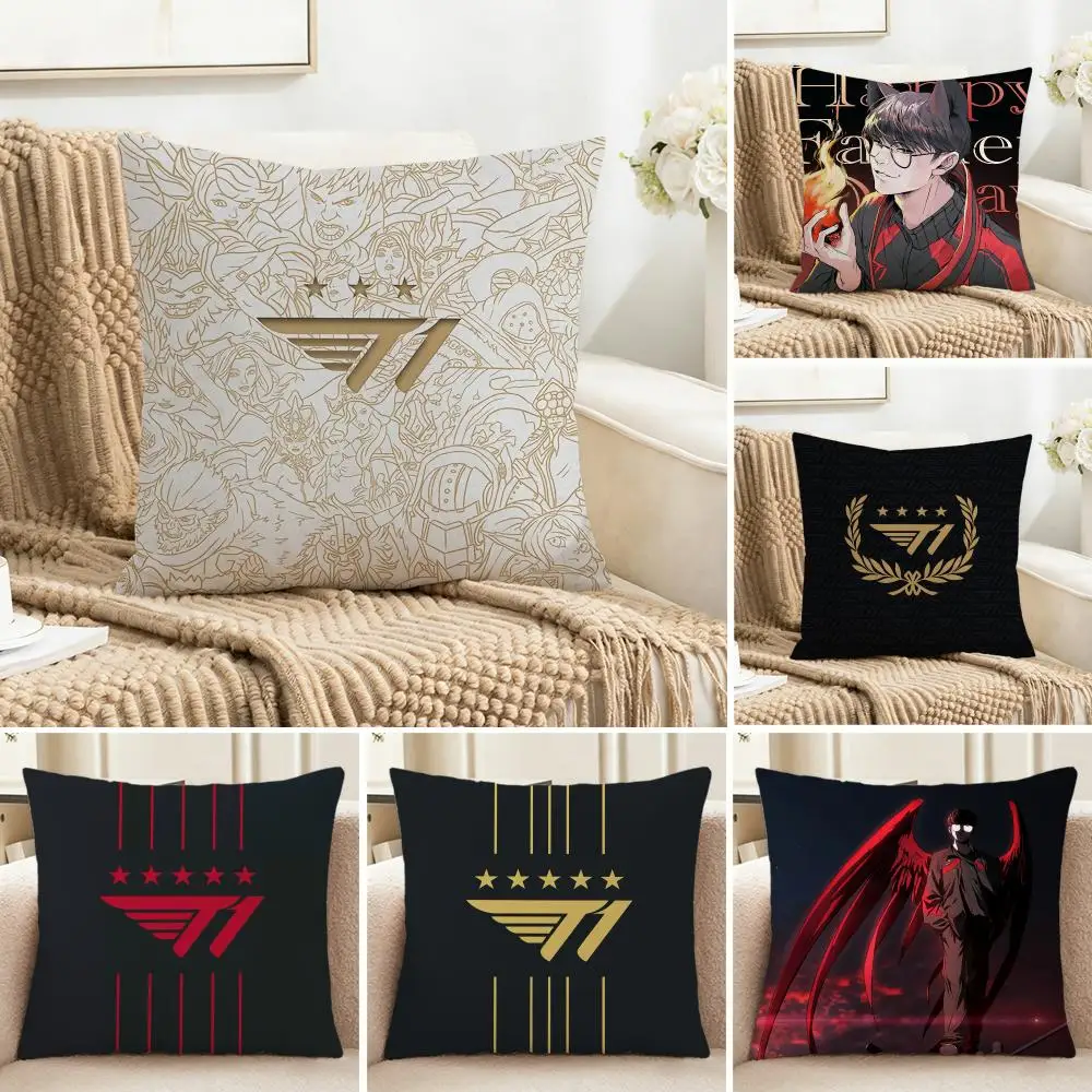 Legendary Fearless Esports F-Faker T1 Five Titles Cushion Cover Cozy Pillowcase Holiday House Interior Sofa Bedroom Accessories