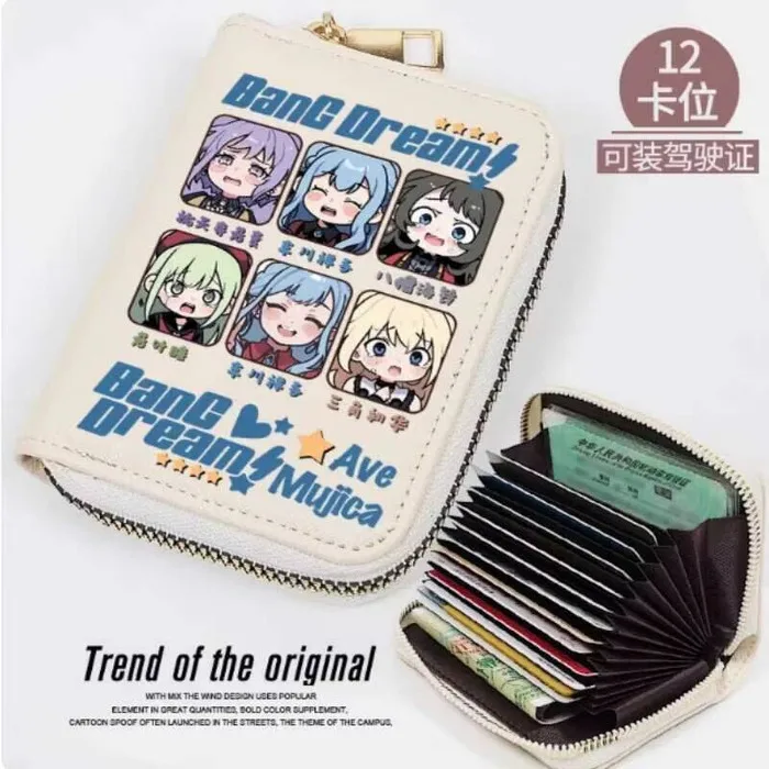 

Anime Sakiko Togawa Bangdream Ave Mujica Fashion Wallet PU Purse Card Coin Zipper Cash Holder Bag Cosplay Gift B2118 Anime