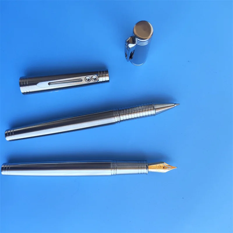 Titanium Alloy Ultra-light NO.6 Nib Assembly Fountain Pen Iridium Hand Polished Nib Ink Pen School Supplies Stationery Writing