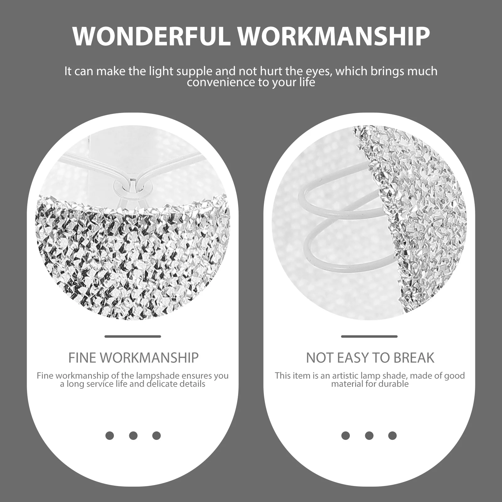 

2Pcs Decorative Lampshade Fine Workmanship Cloth Material Eye Comfort Light Diffuser for Indoor Home Use Living Room Study