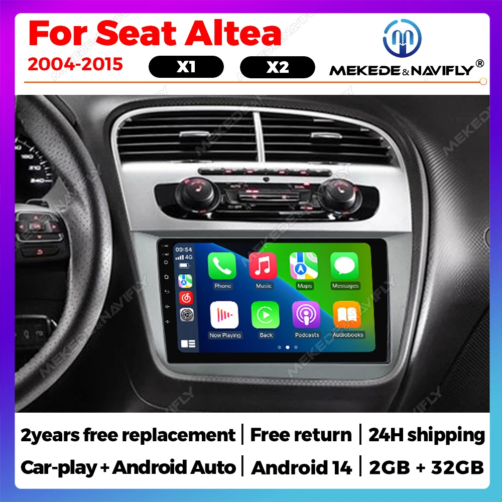 

Android 14 Car radio Autoradio For Seat Altea XL Toledo 2004-2015 Multimedia Player GPS Navigation Wireless Carplay Auto WIFI BT