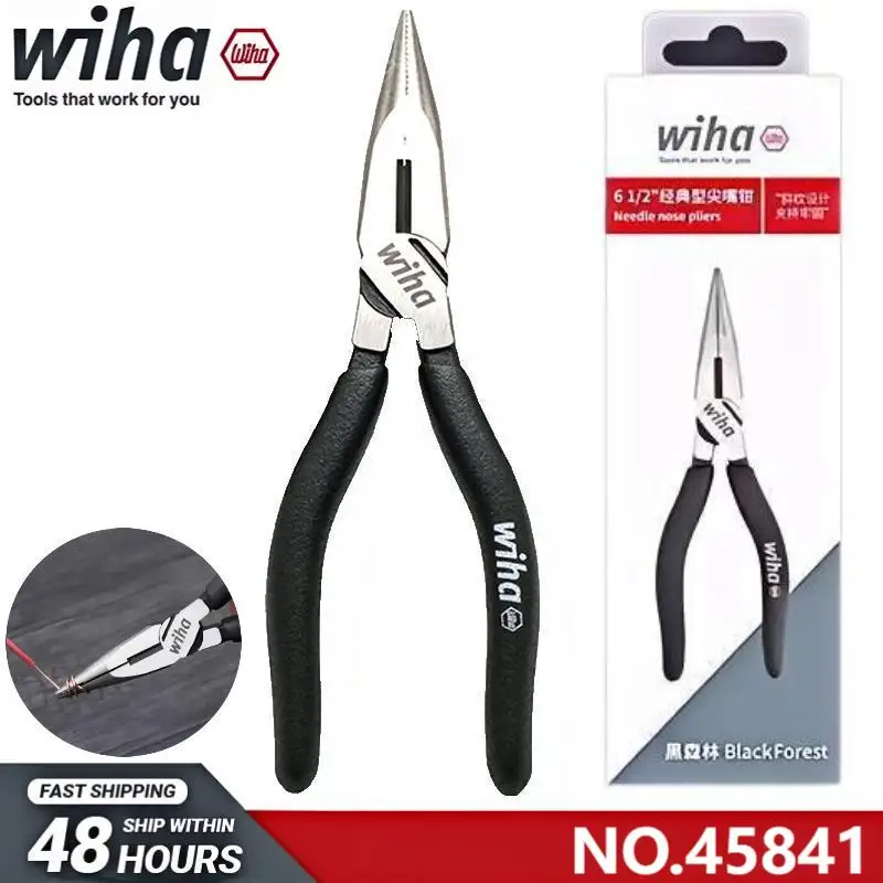 Wiha NO.45841 Black Forest Multi-Purpose Classic Electrician's Speciality Pointed Pliers