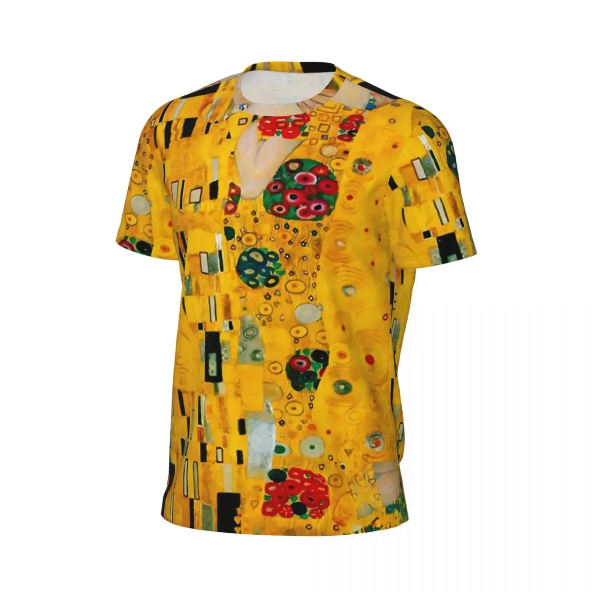 Gustav Klimt T-Shirt Golden Tears Print Novelty Gym T Shirts Short Sleeve Comfortable Tops Summer Y2K Classic Oversized Tees