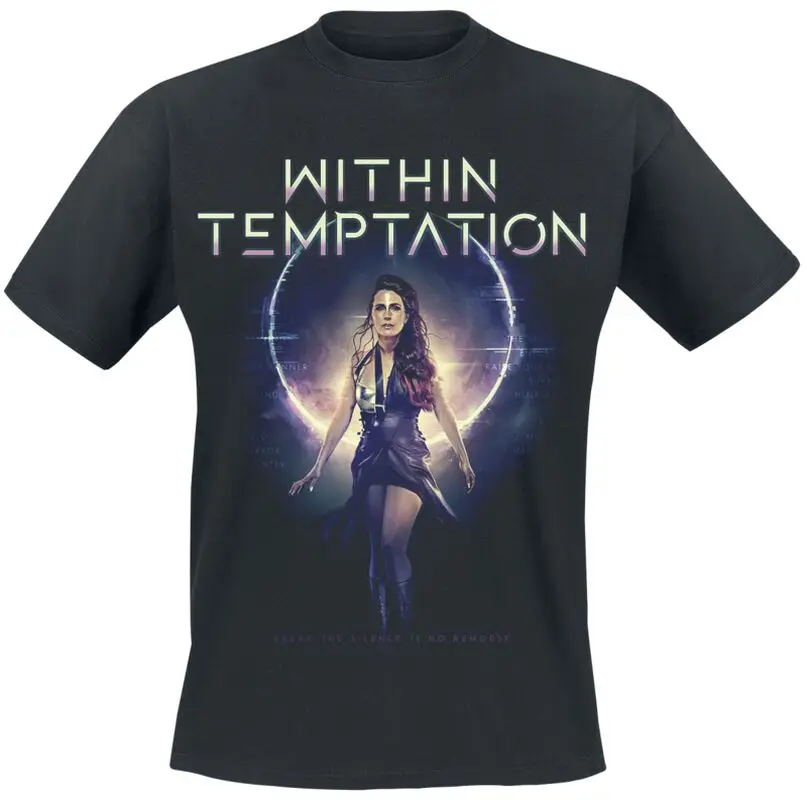 Sharon Within Temptation Band T-Shirt, 100 % Baumwolle, Grafik-T-Shirt für Herren und Damen, Sommer-Streetwear-Top – Detail 4