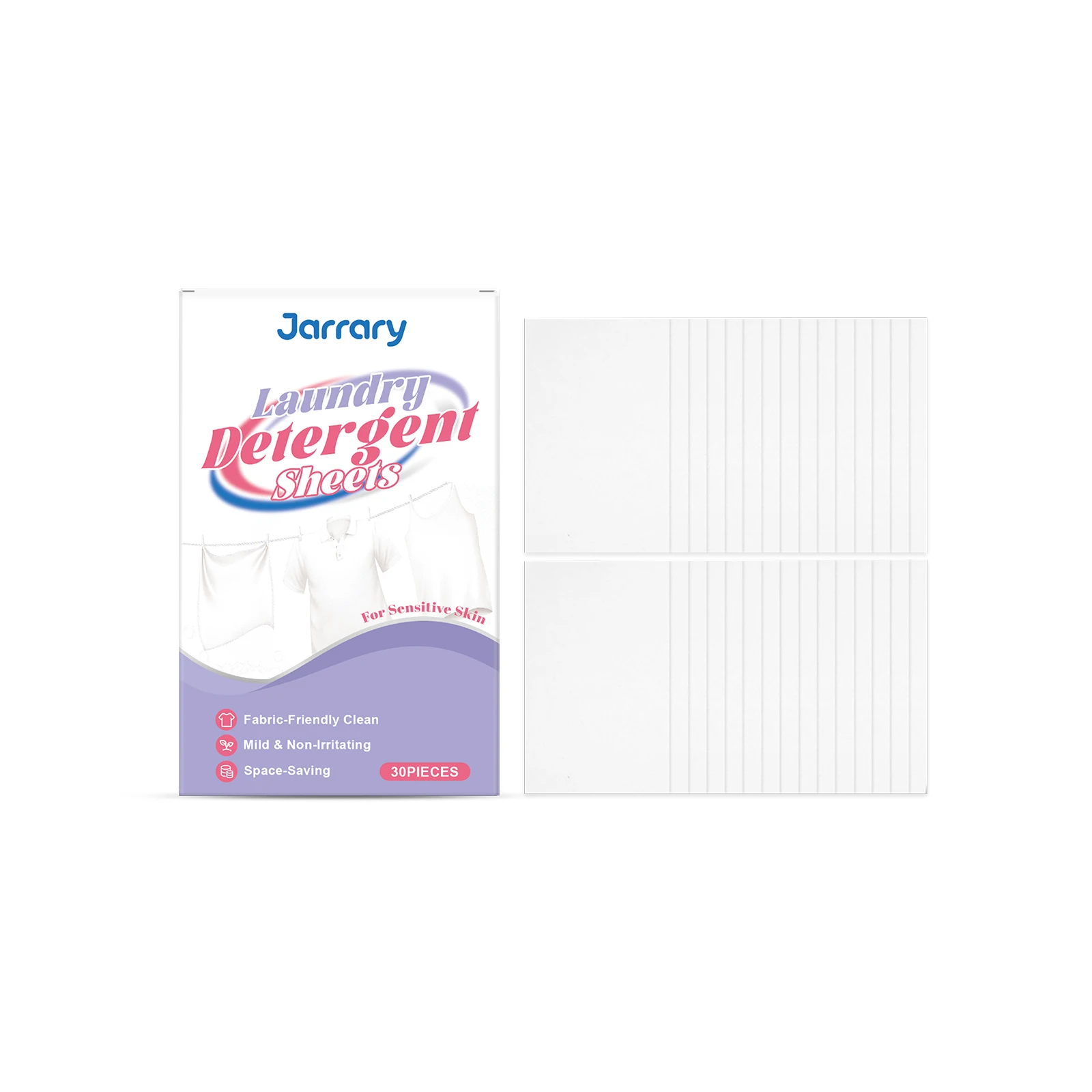 Laundry detergent sheets, gently clean and remove stains, keep clothes clean and fresh, leave fragrance, soft and caring laundry